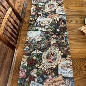 Festive Christmas Tapestry Table Runner Size 74x12